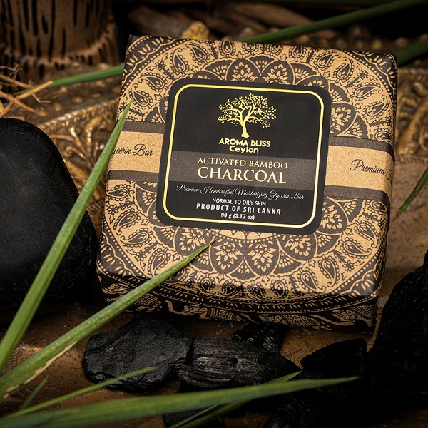 Bamboo Charcoal with Peppermint oil Glycerin Bar