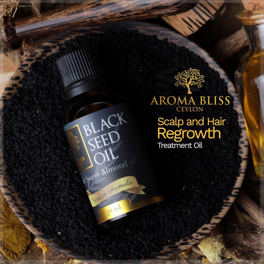 Black Seed Oil | Scalp & Hair Regrowth Treatment Oil | Aroma Bliss Ceylon