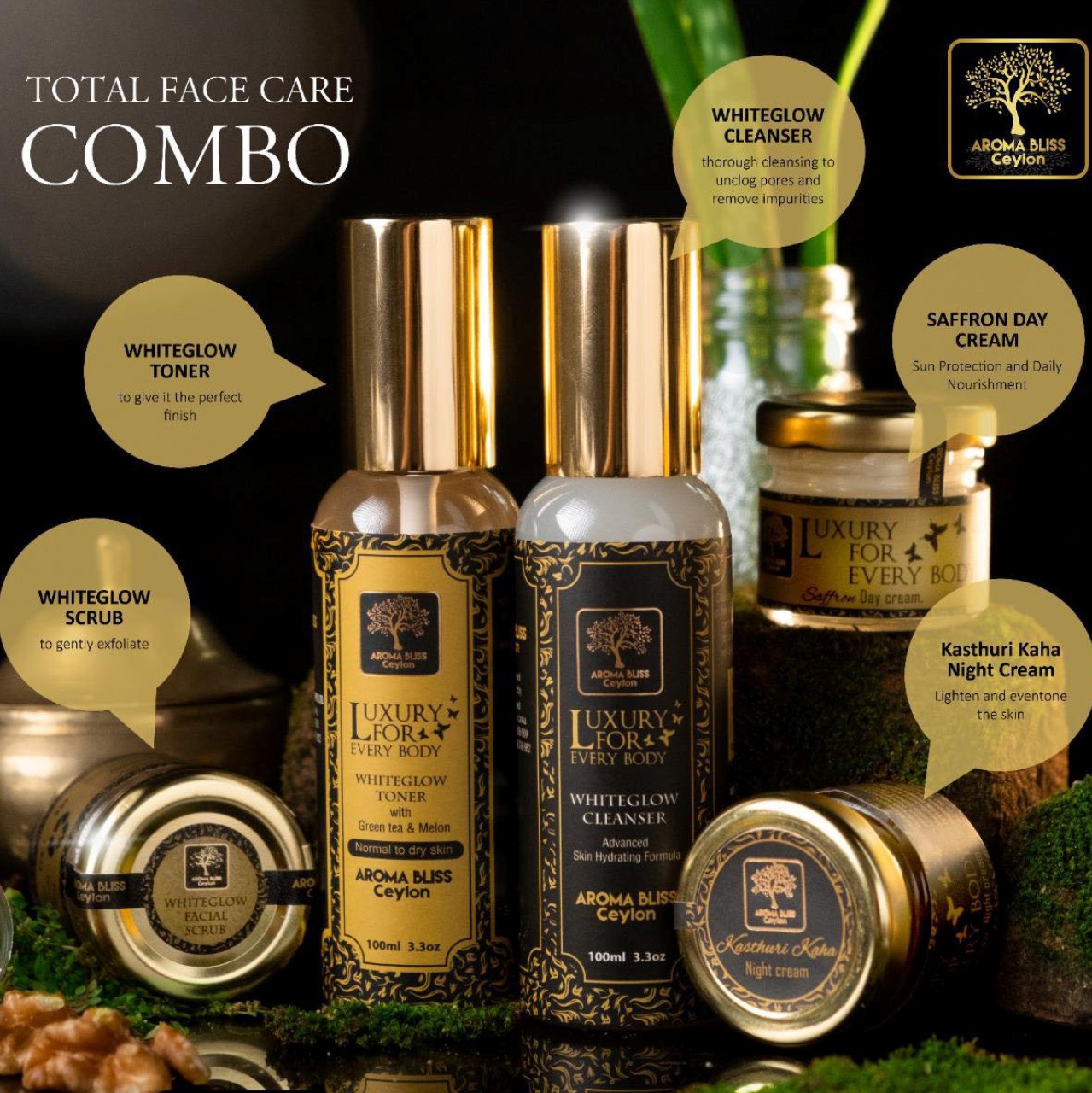 Aroma Bliss Ceylon A Touch of Luxury Natural Skin & Hair Care