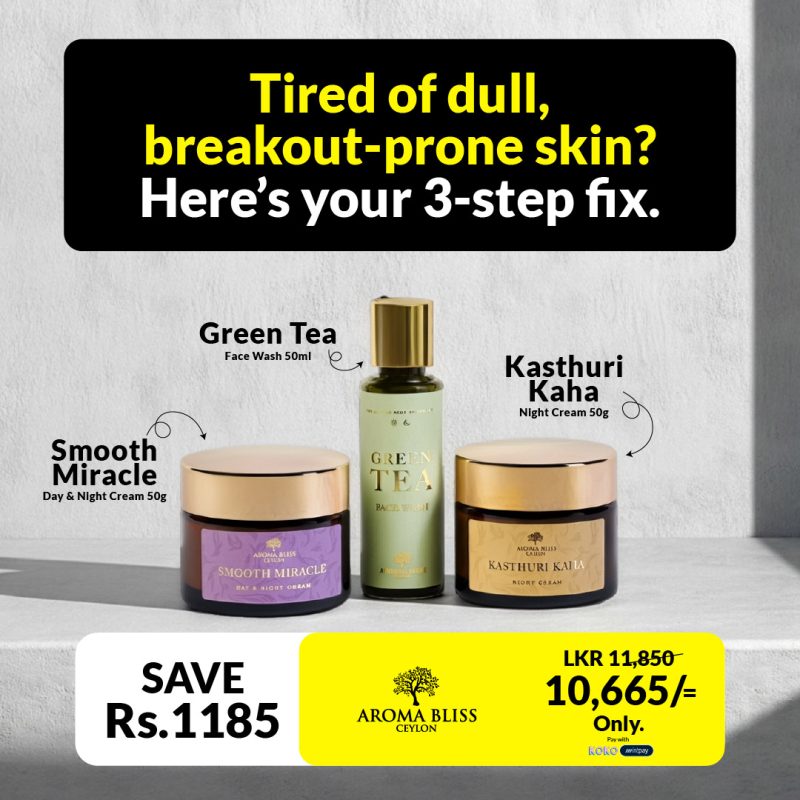 Smooth Miracle Day & Night Cream 50g + Kasthuri Kaha Night Cream 50g + Green Tea Face Wash 50ml combo